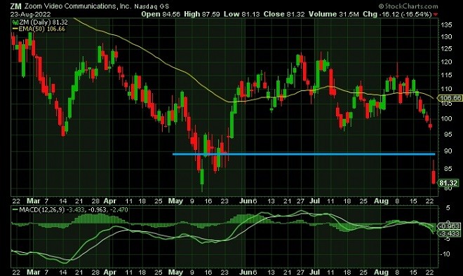 ZM - technical analysis - 24 August 2022